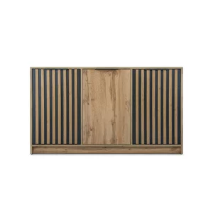 Comodă Bali Lux 3D cu 3 uși, design elegant și PAL melaminat, 138x41x82 cm