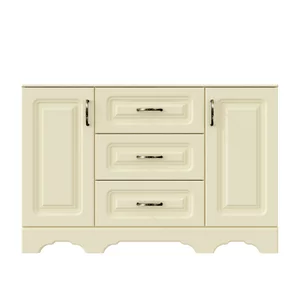 Comodă Boston 2D3S, 2 uși și 3 sertare, MDF frezat și PAL melaminat, 140x52x92.5 cm, ivory