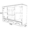 Comoda Boston 2D3S 140x52x92.5 cm Yvory picture - 2