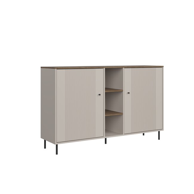 Comodă Bufet Tiramisu KOM2D-POL – 2 Uși și Etajeră Centrală