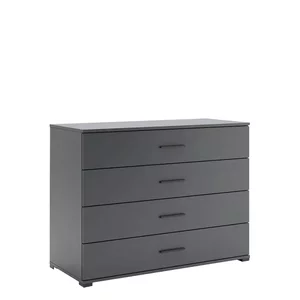 Comodă Dominika, spațioasă cu sertare multiple, finisaj premium, 84x110x47 cm, gri