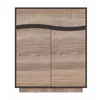 Comodă Geneva 1S2D, 1 sertar + 2 uși, design modern, structură PAL melaminat, detalii Wenge, 106.5x40x90 cm, Sonoma Trufă picture - 1