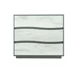 Comodă Geneva 3 Sertare Design Elegant, PAL Laminat, 120x50x106.5 cm, Gri Grafit și Stejar Craft Alb picture - 1