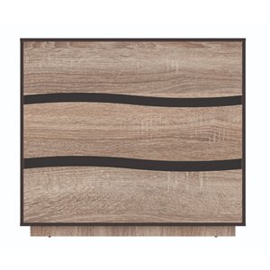 Comoda GENEVA 3s 120x50x106.5 cm Sonoma Trufa/Wenge Magia