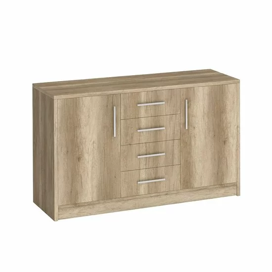 Comodă Genewa 2, design clasic Dab Canyon, PAL melaminat, 140x45x83 cm, stejar picture - 6