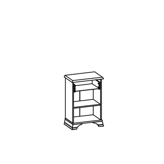 Comodă Idento KOM1D1SL, design clasic cu sertare și ușă laterală, PAL și MDF, 54,5x34,5x83 cm, alb alpin picture - 3
