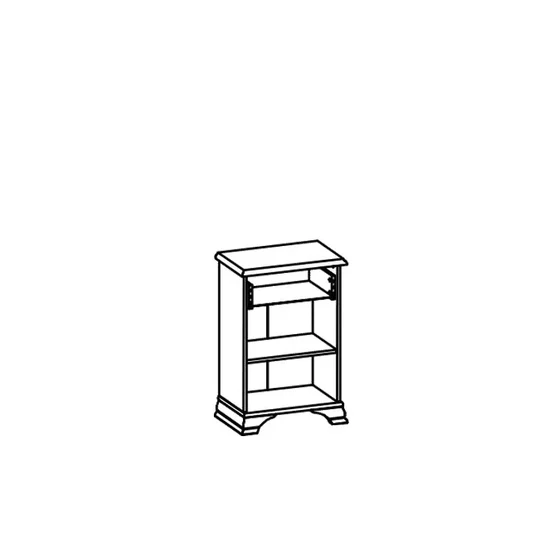 Comodă Idento KOM1D1SL, design clasic cu sertare și ușă laterală, PAL și MDF, 54,5x34,5x83 cm, alb alpin picture - 3