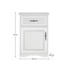 Comodă Idento KOM1D1SL, design clasic cu sertare și ușă laterală, PAL și MDF, 54,5x34,5x83 cm, alb alpin picture - 2