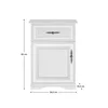 Comodă Idento KOM1D1SL, design clasic cu sertare și ușă laterală, PAL și MDF, 54,5x34,5x83 cm, alb alpin picture - 2