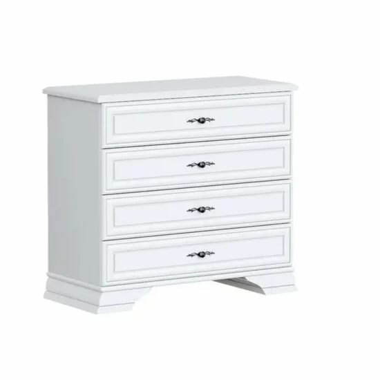 Comodă Idento KOM4S, 4 sertare, MDF și PAL laminat, 94.5x44.5x90 cm, alb alpin picture - 2