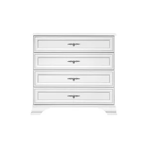 Comodă Idento KOM4S, 4 sertare, MDF și PAL laminat, 94.5x44.5x90 cm, alb alpin