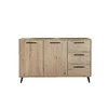 Comodă Kos cu 3 sertare și un dulap, finisaj stejar și detalii moderne, 138x41x86 cm picture - 1