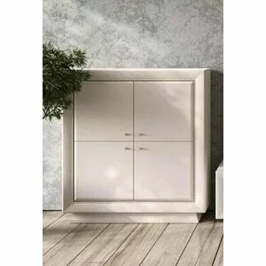 Comoda Largo KOM 4D cu trei dulapuri 106.5x38x114 cm h culoare cashmire