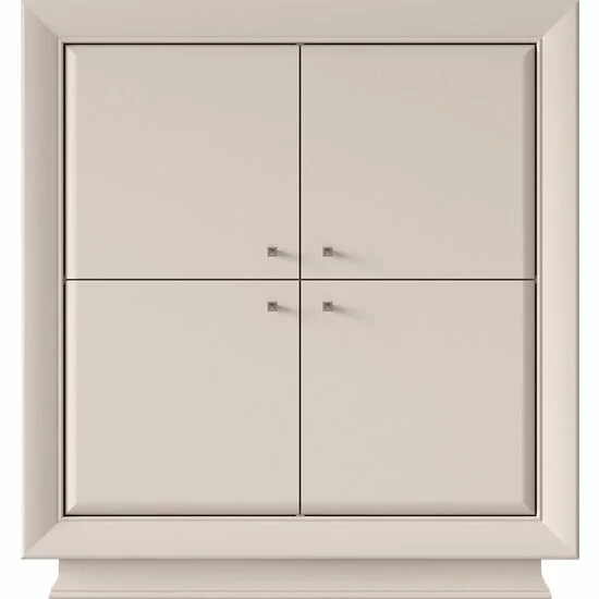 Comoda Largo KOM 4D cu trei dulapuri 106.5x38x114 cm h culoare cashmire picture - 2