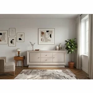 Comoda Largo RTV2D2S cu doua dulapuri si doua sertare 151,5x38x55 cm h culoare cashmire