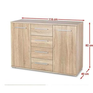 Comoda Lima km 4 116x40x82 cm Sonoma picture - 2