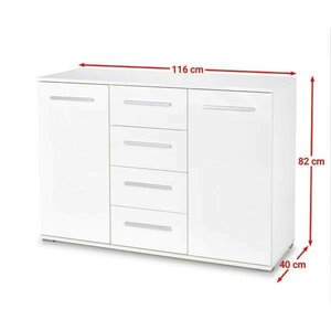 Comoda Lima km 4 116x40x82 cm Alb picture - 2