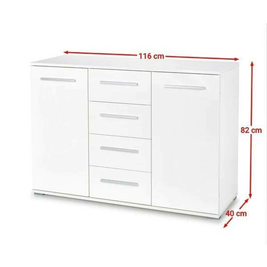 Comoda Lima km 4 116x40x82 cm Alb picture - 2