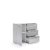 Comodă Megy 1U3S, design modern cu 1 ușă și 3 sertare, finisaj gri lucios, 81.1x100x40 cm picture - 2