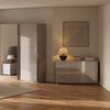 Comoda Megy 2U3S Gri Lucios 81.1x145.8x40 cm picture - 3