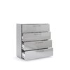 Comoda Megy 4S Gri Lucios 106.1x100x40 cm picture - 2