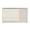Comodă Monaco, 3 sertare cu sistem push-to-open, PAL melaminat, 136x84x46 cm, Casmir picture - 1