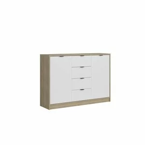 Comodă NEPON KOM2D4S, 2 Uși și 4 Sertare Centrale