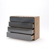 Comoda Raymond Stejar-Gri  85x110x45 cm picture - 2