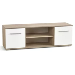 Comodă RTV1 Lima, spațiu pentru depozitare, PAL laminat, 137x40x44 cm, Sonoma-alb