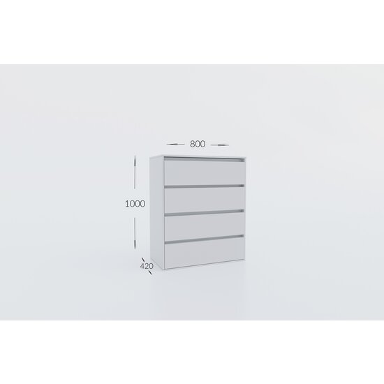 Comodă cu sertare Idea Artisan, 5 sertare spațioase, structură PAL melaminat + MDF, 100x80x42 cm, personalizabil picture - 6