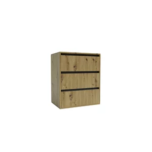 Comodă cu sertare Idea Artisan, design compact, 3 sertare, PAL melaminat + MDF, 76x60x42 cm, personalizabil