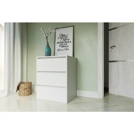 Comodă cu sertare Idea Artisan, design compact, 3 sertare, PAL melaminat + MDF, 76x60x42 cm, personalizabil picture - 7