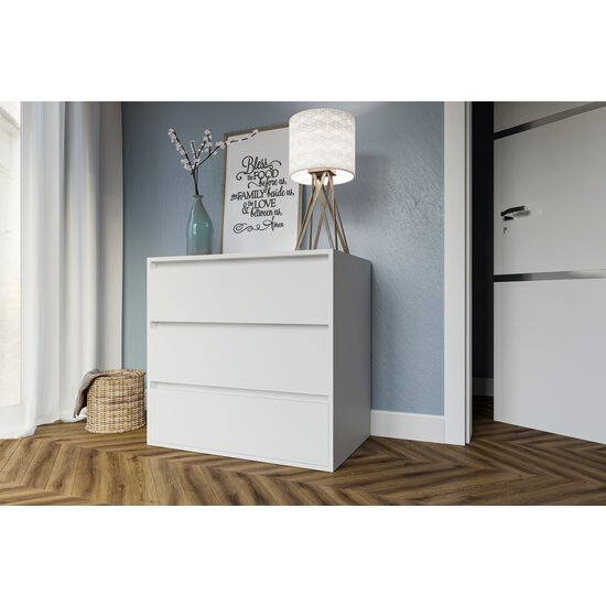 Comodă cu sertare Idea Artisan, spațiu depozitare generos, 4 sertare, PAL melaminat + MDF, 76x80x42 cm, personalizabil picture - 6