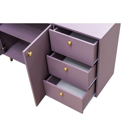 Comodă Siena, design simplu și funcțional, PAL melaminat, 140x41x86 cm, Violet picture - 4