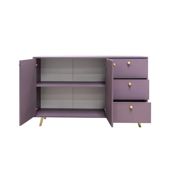 Comodă Siena, design simplu și funcțional, PAL melaminat, 140x41x86 cm, Violet picture - 5