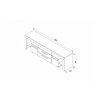Comoda TV City 200x60x43 cm Alb picture - 2