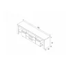Comodă TV City - alb - 200x60x43 cm, design contemporan, PAL melaminat, spațiu generos picture - 2