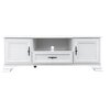 Comodă TV Idento RTV2D1S, design clasic cu sertare spațioase și spațiu deschis, PAL laminat și MDF, 144x44x54 cm, alb alpin picture - 1
