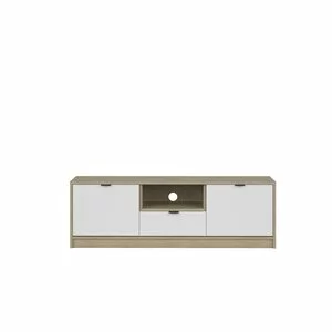 Comodă TV NEPON RTV2D1K, Suport Multimedia 130 cm cu Nișă Centrală