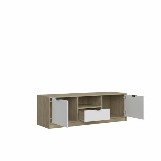 Comodă TV NEPON RTV2D1K, Suport Multimedia 130 cm cu Nișă Centrală picture - 3