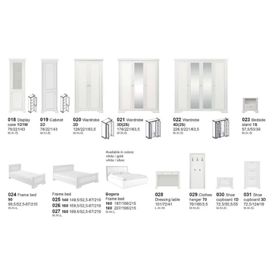 Comodă White 2W3S1B, 2 uși vitrate, 3 sertare și bar integrat, MDF și PAL melaminat, mânere metalice, 161x45x119 cm, frasin alb/pin argintiu picture - 7