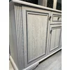 Comodă White 3D1S, 3 uși și 1 sertar, MDF frezat și PAL melaminat, 160x45x93 cm, frasin alb și pin argintiu picture - 4