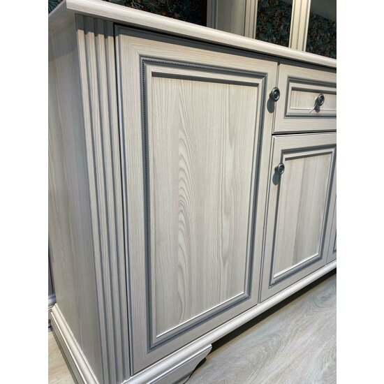 Comoda White 3D1S 160x45x93 cm Frasin alb/ Pin Argintiu picture - 4