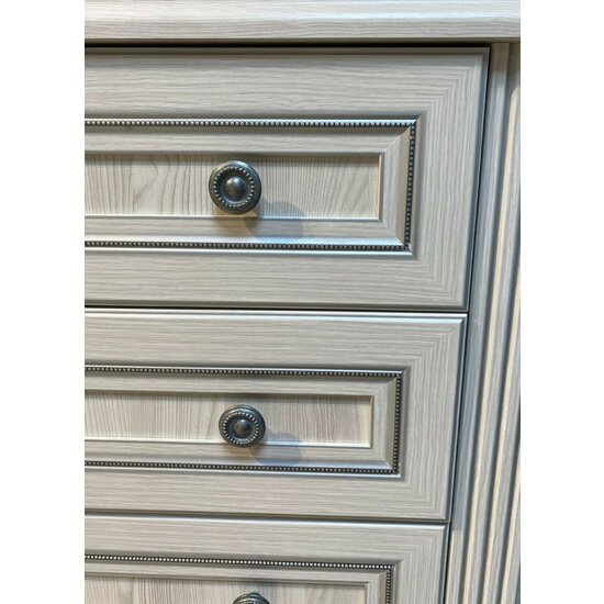 Comoda White 4S  93x45x94 cm Frasin alb/ Pin Argintiu picture - 3
