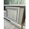 Comodă White RTV, spații depozitare multiple, MDF și PAL melaminat, design modern, 161x53x44.5 cm, alb frasin/pin argintiu picture - 4