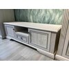 Comoda White RTV 1.61/0.53/44.5 cm Alb Frasin/ Argintiu Pin picture - 5