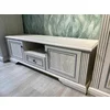 Comodă White RTV, spații depozitare multiple, MDF și PAL melaminat, design modern, 161x53x44.5 cm, alb frasin/pin argintiu picture - 5