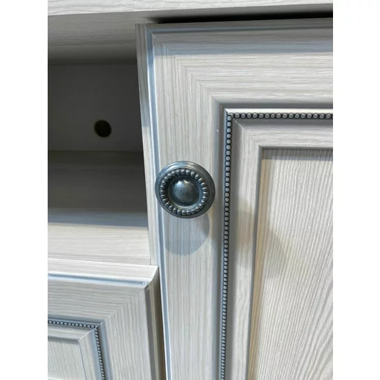 Comodă White RTV, spații depozitare multiple, MDF și PAL melaminat, design modern, 161x53x44.5 cm, alb frasin/pin argintiu picture - 6