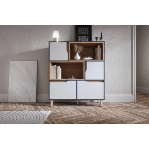 Comodă Wood, 3 sertare spațioase, structură PAL melaminat + MDF, 120x140x50 cm, personalizabil
