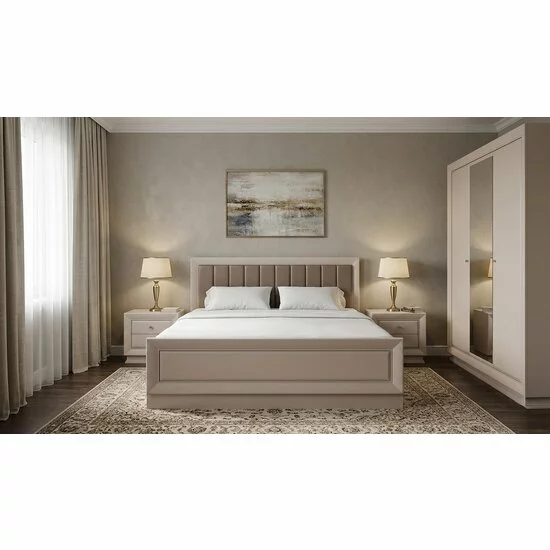 Pat Largo LOZ160 capatai lux 160x200 cm culoare cashmire picture - 4